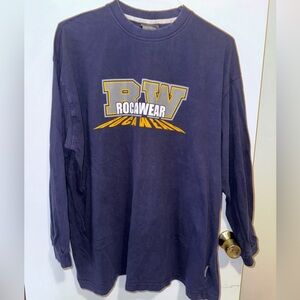 Vintage Rocawear Long Sleeve Blue Shirt Top Size XXL